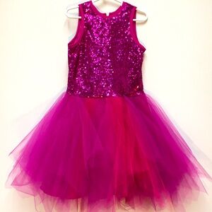 Zoe LTD Sleeveless Sequin Tulle Princess Dress 8 Pink